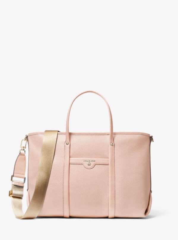 Damske Prenosná Taška Michael Kors Beck Medium Pebbled Leather Ruzove - Kabelky Michael Kors Levně | KWSZQ-4179